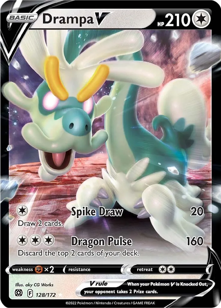 Sword & Shield—Brilliant Stars 英語版 Drampa V 128 カード表面