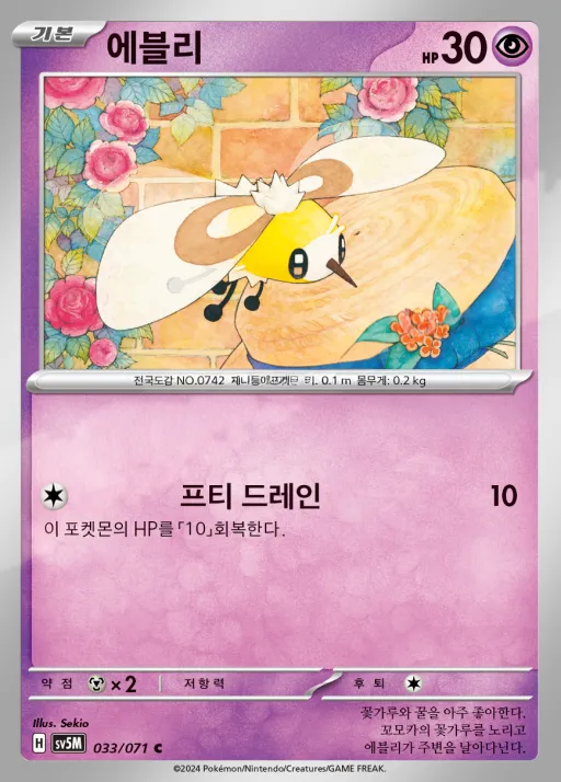 사이버저지 韓国語版 에블리 33 カード表面