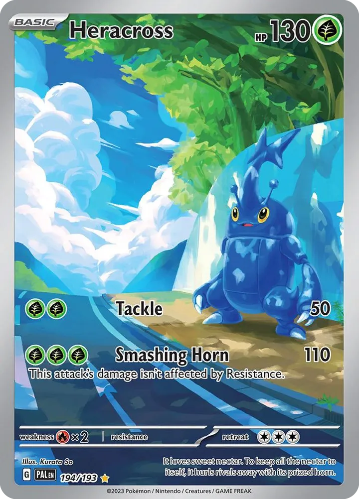 Scarlet & Violet—Paldea Evolved 영어판 Heracross 194 카드 앞면