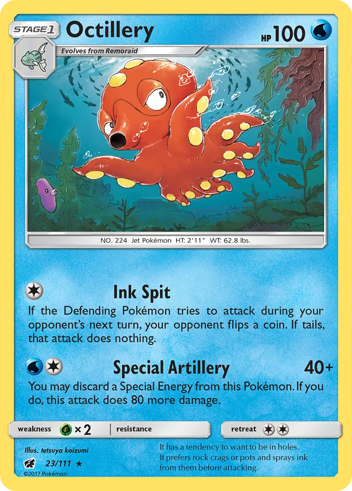 Sun & Moon—Crimson Invasion 영어판 Octillery 23 카드 앞면