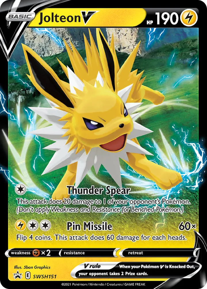 SWSH Black Star Promos 영어판 Jolteon V SWSH151 카드 앞면
