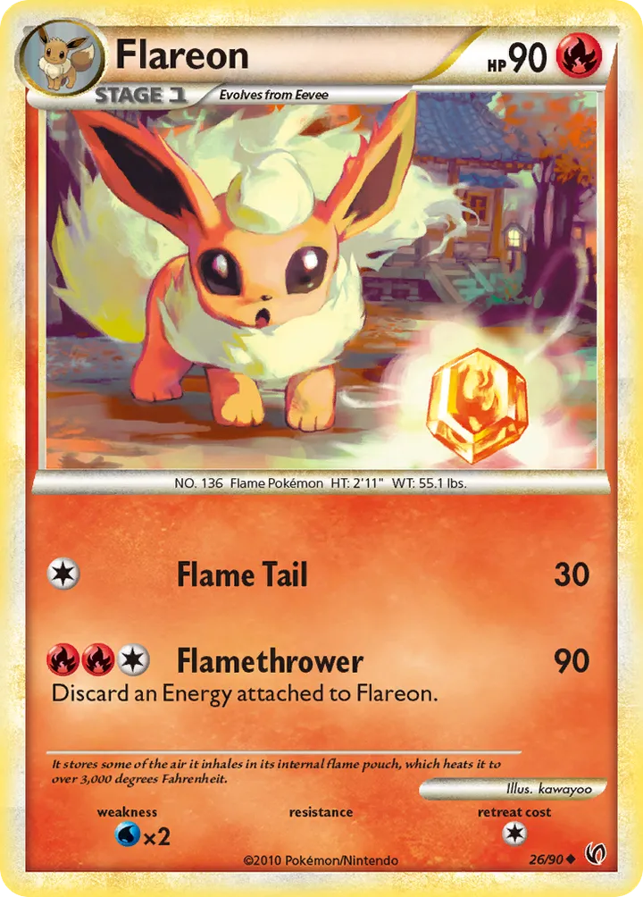 HS—Undaunted 英語版 Flareon 26 カード表面