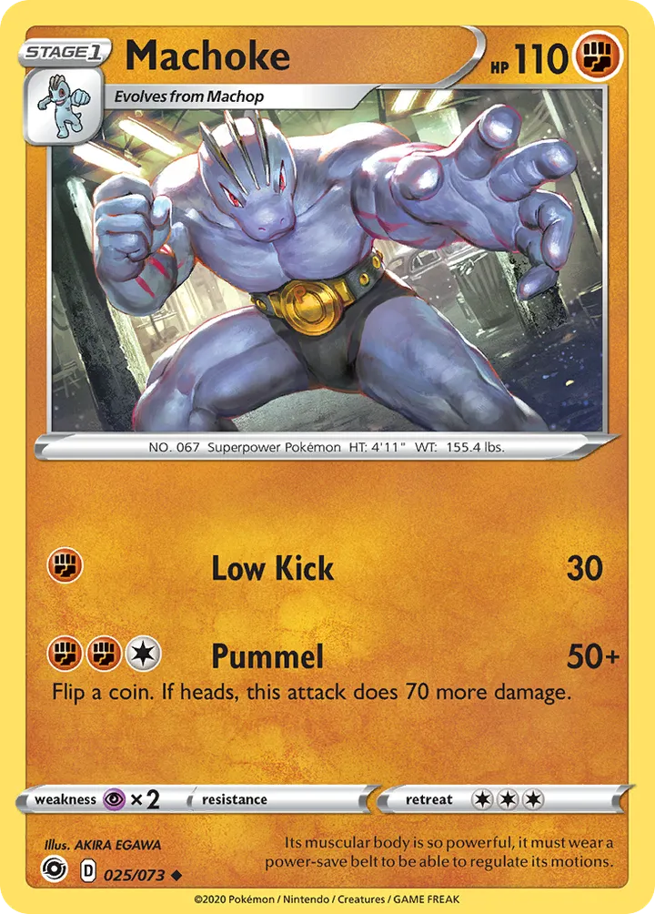 Champion's Path 英語版 Machoke 25 カード表面