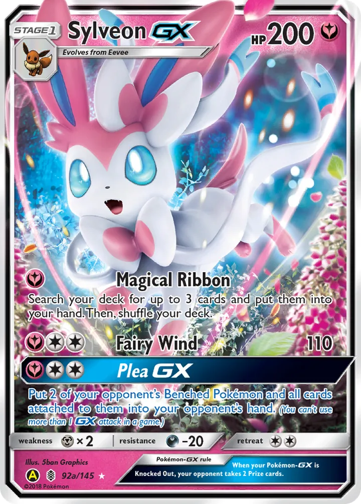 Front of Sylveon-GX 92a, Sun & Moon—Guardians Rising English