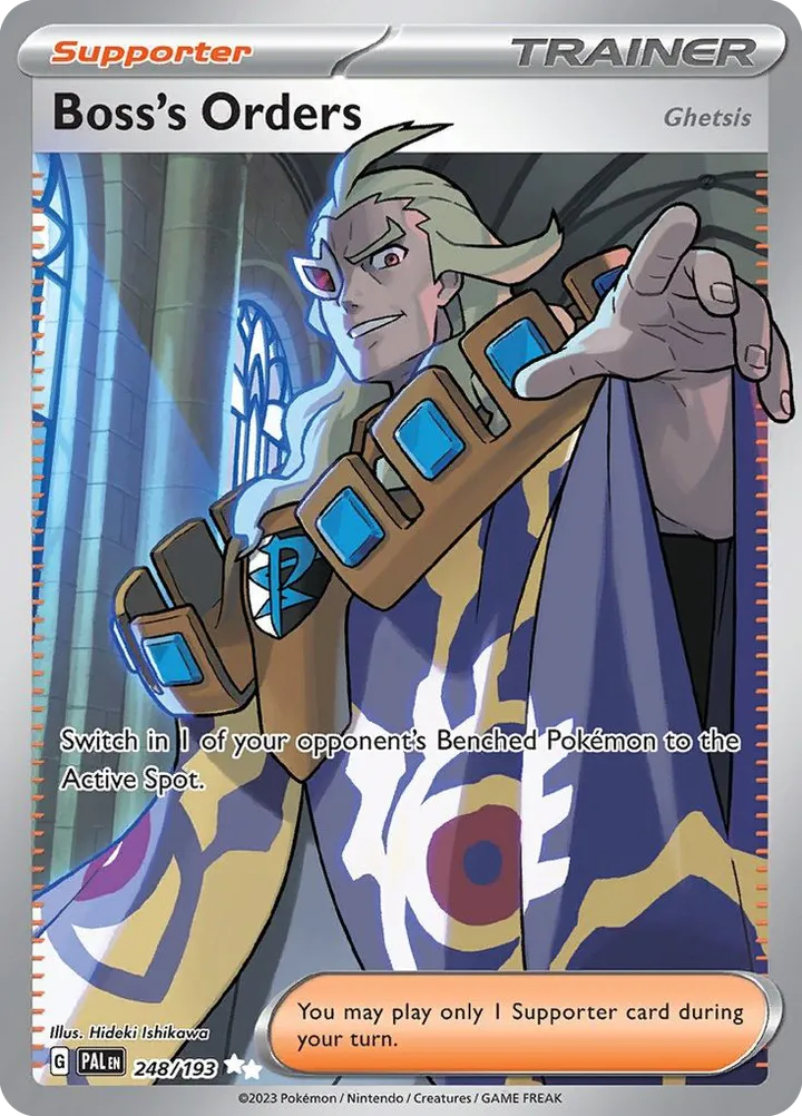 Scarlet & Violet—Paldea Evolved 英語版 Boss's Orders (Ghetsis) 248 カード表面