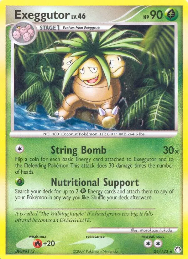Diamond & Pearl—Mysterious Treasures 영어판 Exeggutor 24 카드 앞면