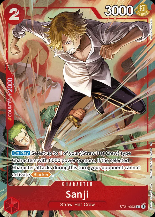 GEAR5 영어판 Sanji ST21-003 · 패럴렐 3 카드 앞면