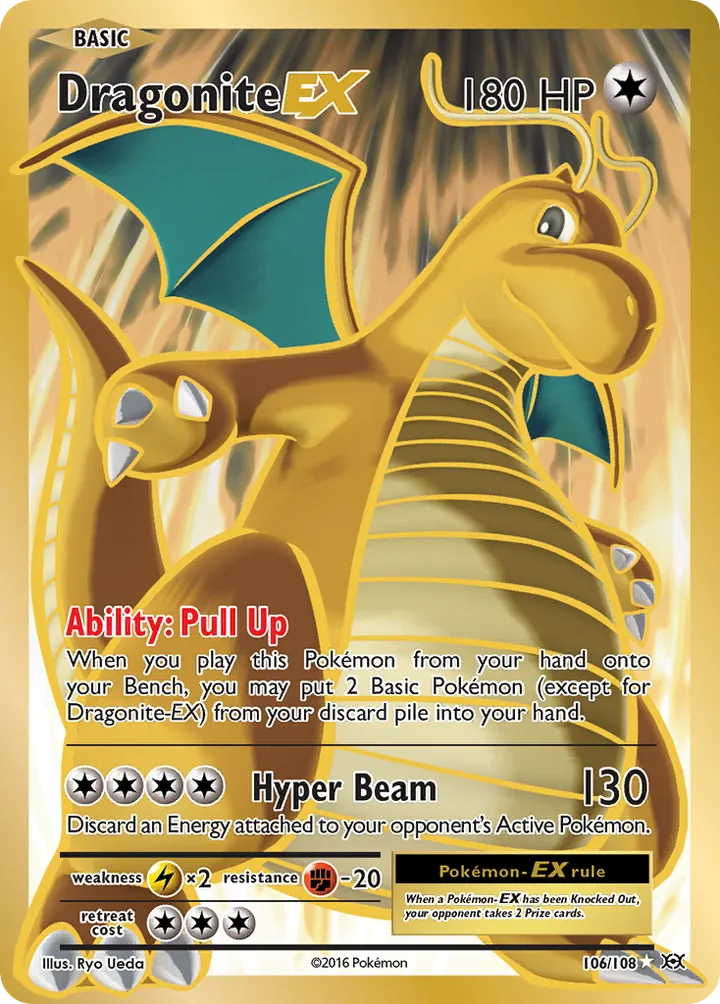 XY—Evolutions 英語版 Dragonite-EX 106 カード表面