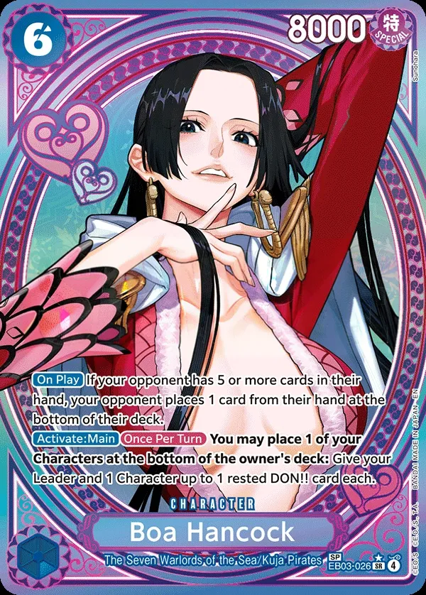 One Piece Heroines Edition 英語版 Boa Hancock EB03-026 · パラレル 2 カード表面