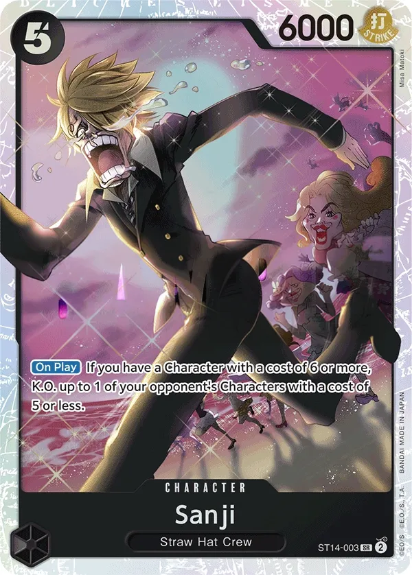 3D2Y 영어판 Sanji ST14-003 카드 앞면