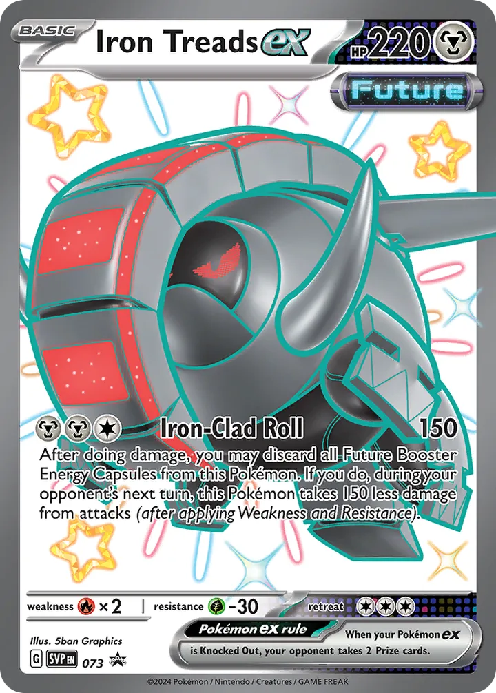 SVP Black Star Promos 英語版 Iron Treads ex 73 カード表面