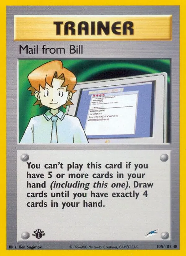 Neo Destiny 영어판 Mail from Bill 105 카드 앞면