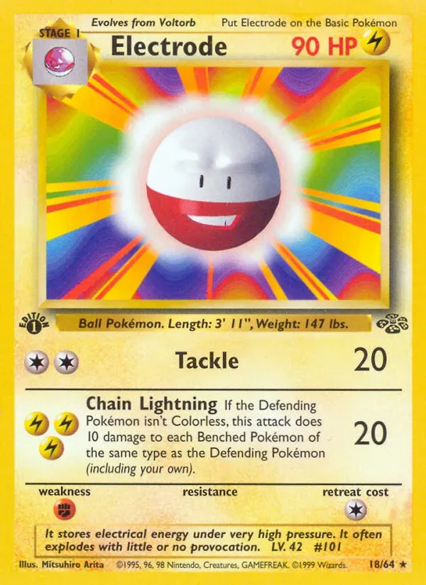 Jungle 영어판 Electrode 18 카드 앞면