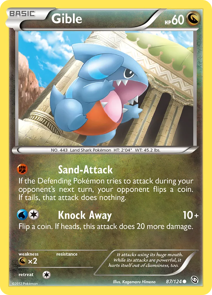 Front of Gible 87, Black & White—Dragons Exalted English