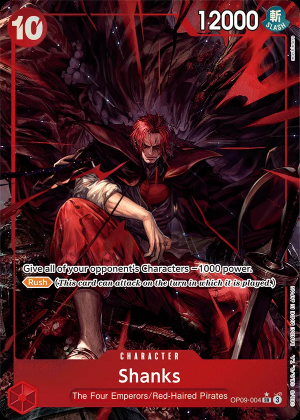 Emperors in the New World 英語版 Shanks OP09-004 · パラレル カード表面