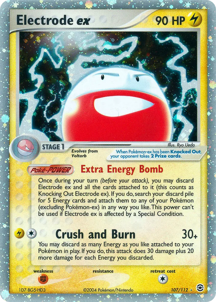 EX FireRed & LeafGreen 영어판 Electrode ex 107 카드 앞면