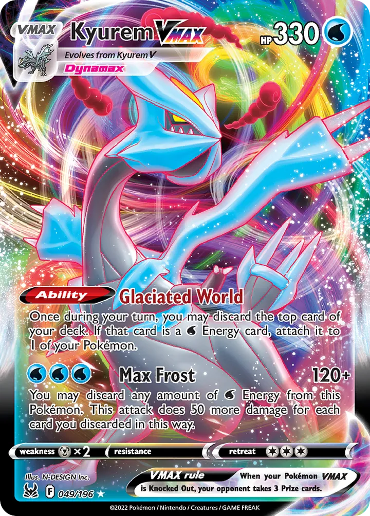 Sword & Shield—Lost Origin 영어판 Kyurem VMAX 49 카드 앞면