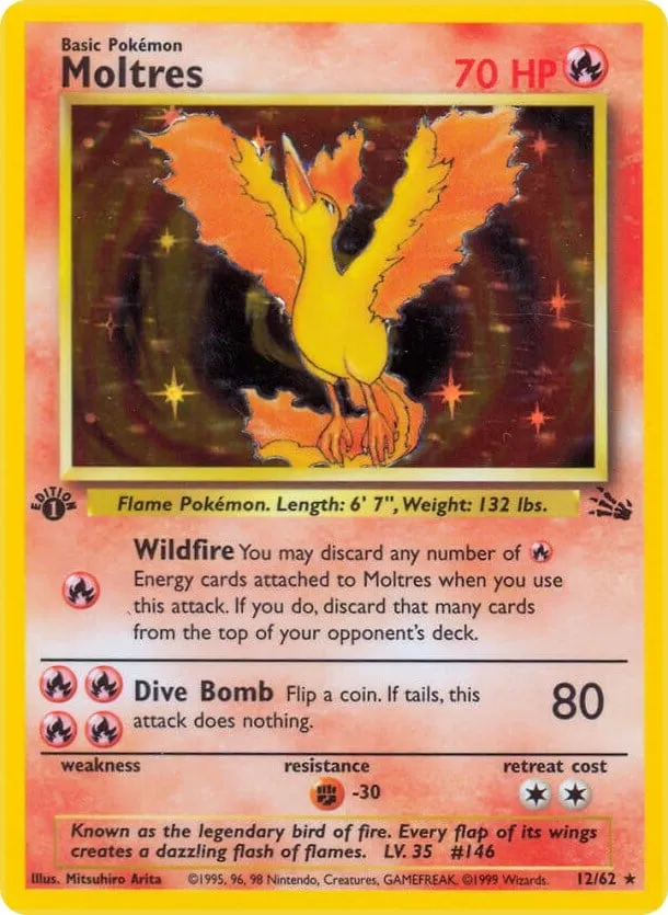 Front of Moltres 12, Fossil English
