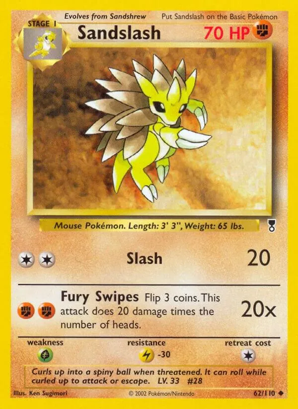 Legendary Collection 영어판 Sandslash 62 카드 앞면