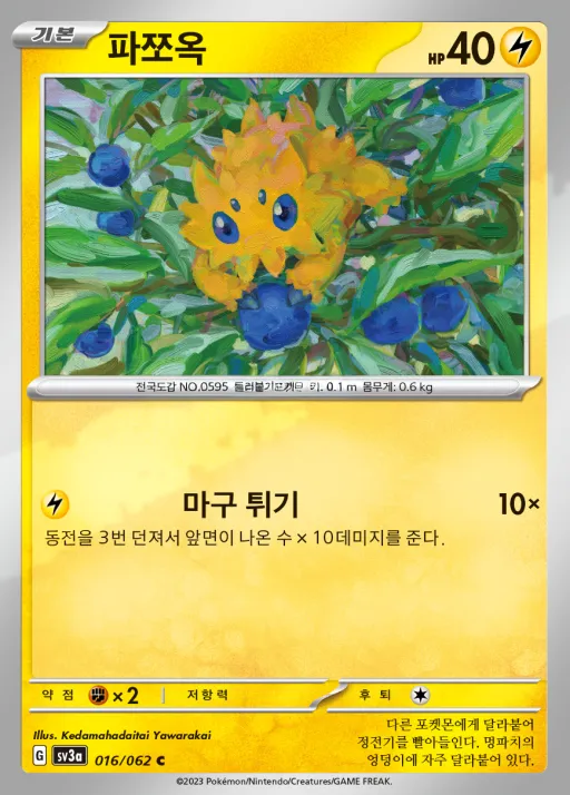 레이징서프 韓国語版 파쪼옥 16 カード表面