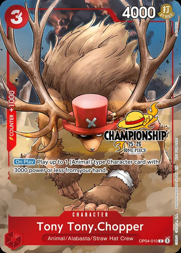 Kingdoms of Intrigue 英語版 Tony Tony.Chopper OP04-010 · パラレル 2 カード表面