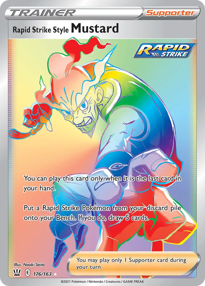 Sword & Shield—Battle Styles 英語版 Rapid Strike Style Mustard 176 カード表面