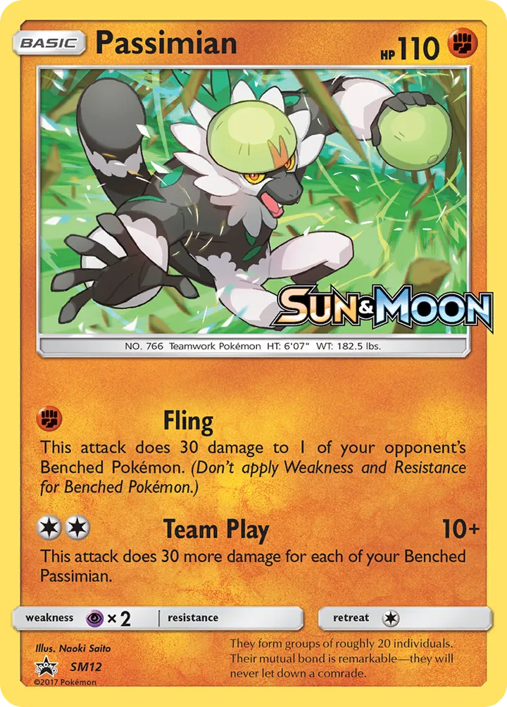 SM Black Star Promos 英語版 Passimian SM12 カード表面