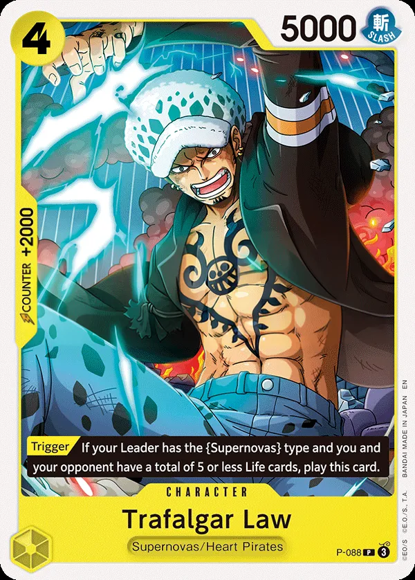 Promotion Cards 영어판 Trafalgar Law P-088 · 재록 2 카드 앞면