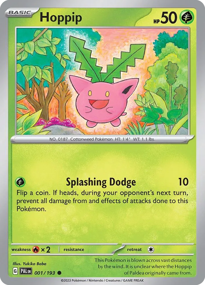 Scarlet & Violet—Paldea Evolved 英語版 Hoppip 1 カード表面