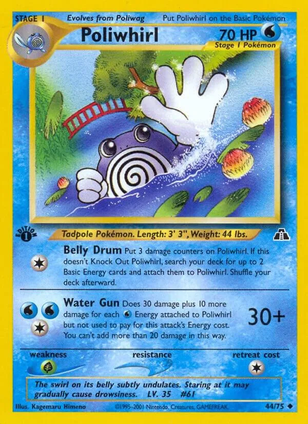 Front of Poliwhirl 44, Neo Discovery English
