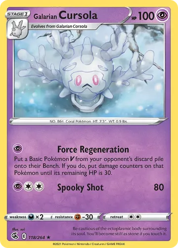 Galarian Cursola 118 $0.28