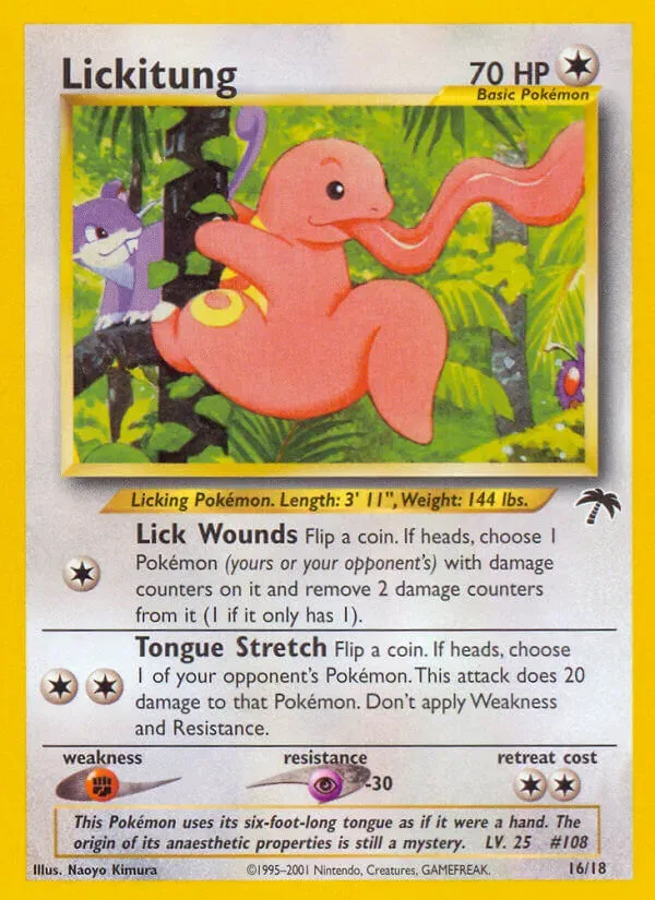 Southern Islands 英語版 Lickitung 16 カード表面