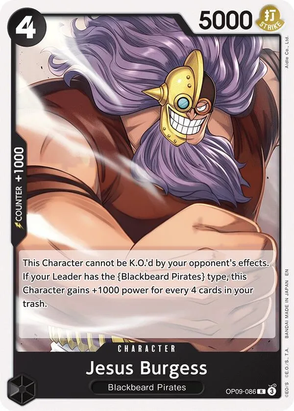 Emperors in the New World 英語版 Jesus Burgess OP09-086 · 再録 カード表面
