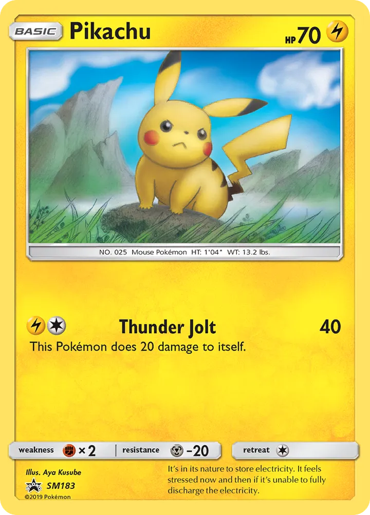 SM Black Star Promos 영어판 Pikachu SM183 카드 앞면