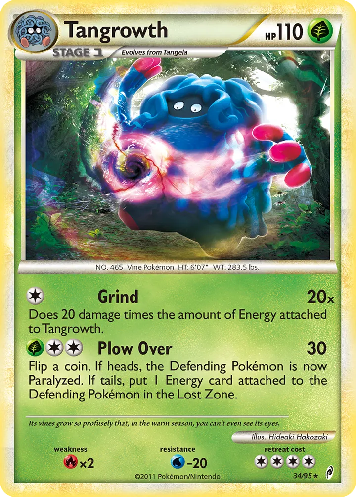 Pokémon TCG: Call of Legends 英語版 Tangrowth 34 カード表面