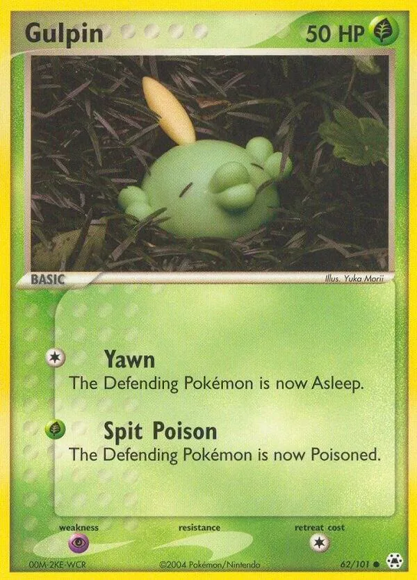 Front of Gulpin 62, EX Hidden Legends English