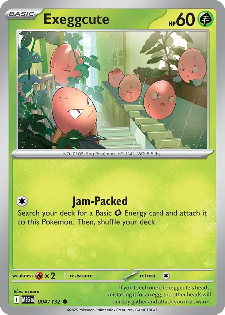 Mega Evolution 英語版 Exeggcute 4 カード表面