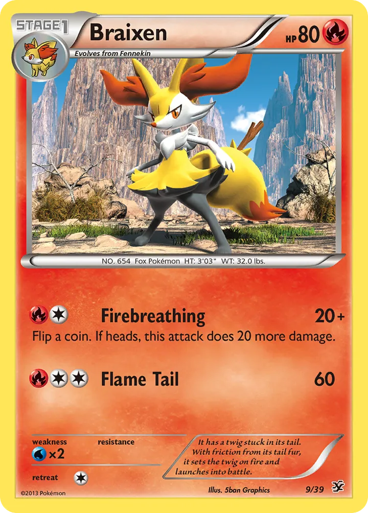 Kalos Starter Set 英語版 Braixen 9 カード表面