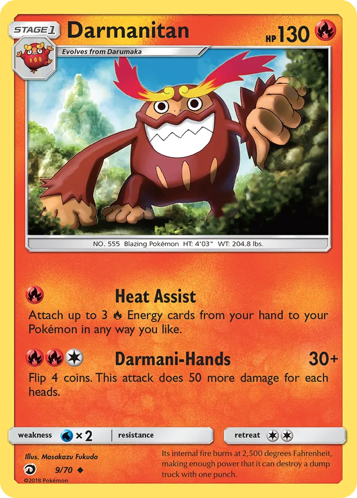 Dragon Majesty 영어판 Darmanitan 9 카드 앞면