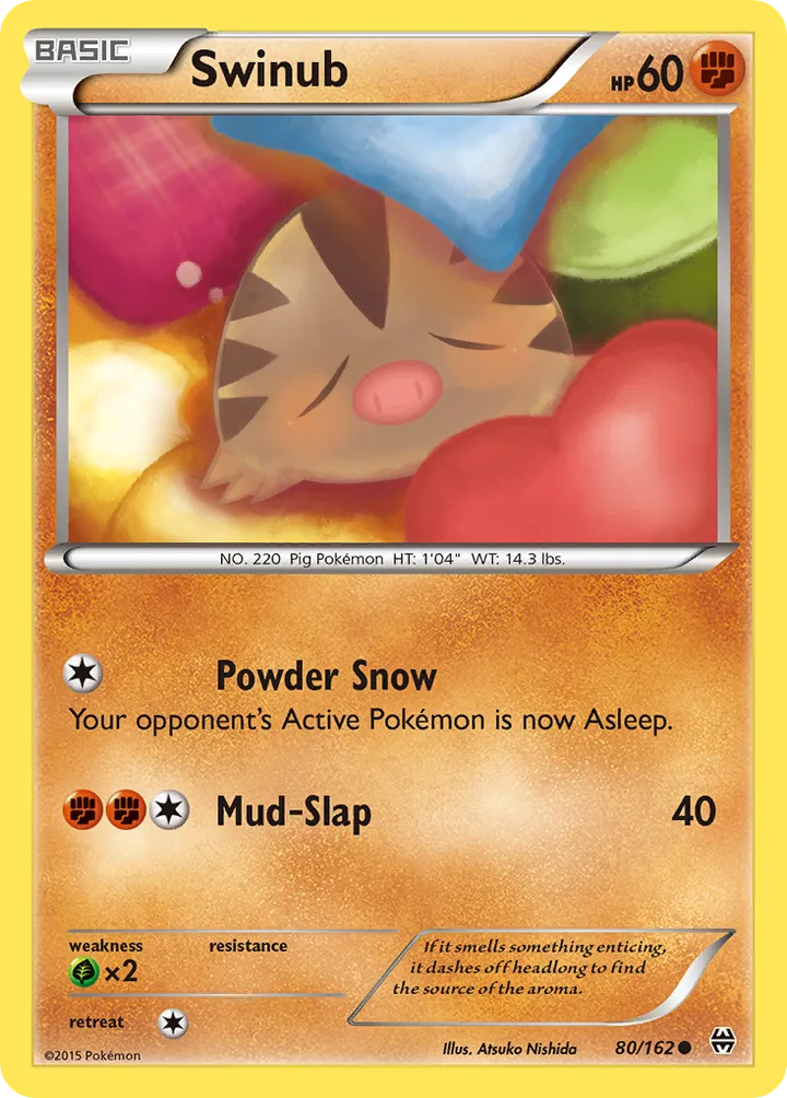 XY—BREAKthrough 英語版 Swinub 80 カード表面
