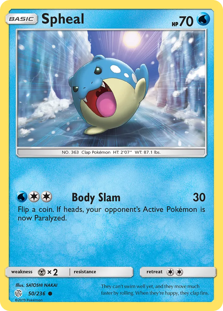 Sun & Moon—Cosmic Eclipse 英語版 Spheal 50 カード表面
