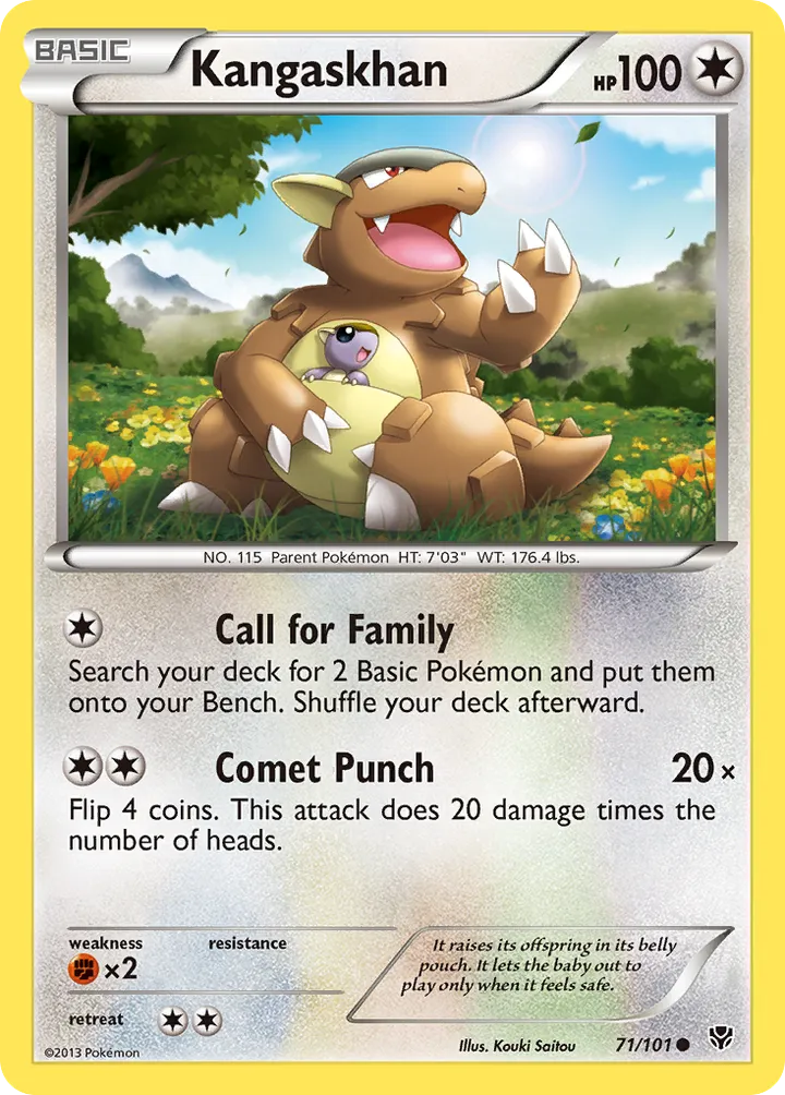 Black & White—Plasma Blast 영어판 Kangaskhan 71 카드 앞면
