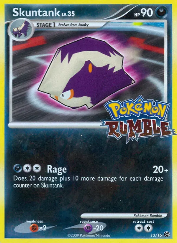 Pokémon TCG: Rumble 영어판 Skuntank 13 카드 앞면