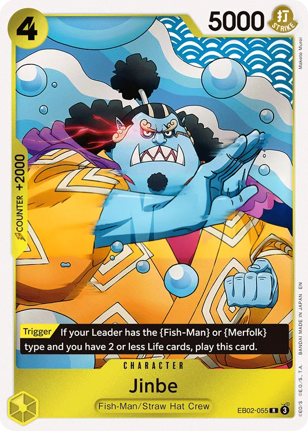 Anime 25th Collection 영어판 Jinbe EB02-055 카드 앞면