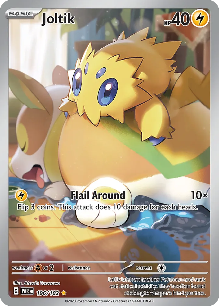 Scarlet & Violet—Paradox Rift 영어판 Joltik 196 카드 앞면