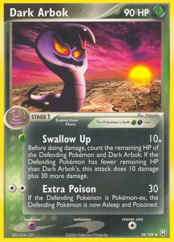 EX Team Rocket Returns 영어판 Dark Arbok 29 카드 앞면