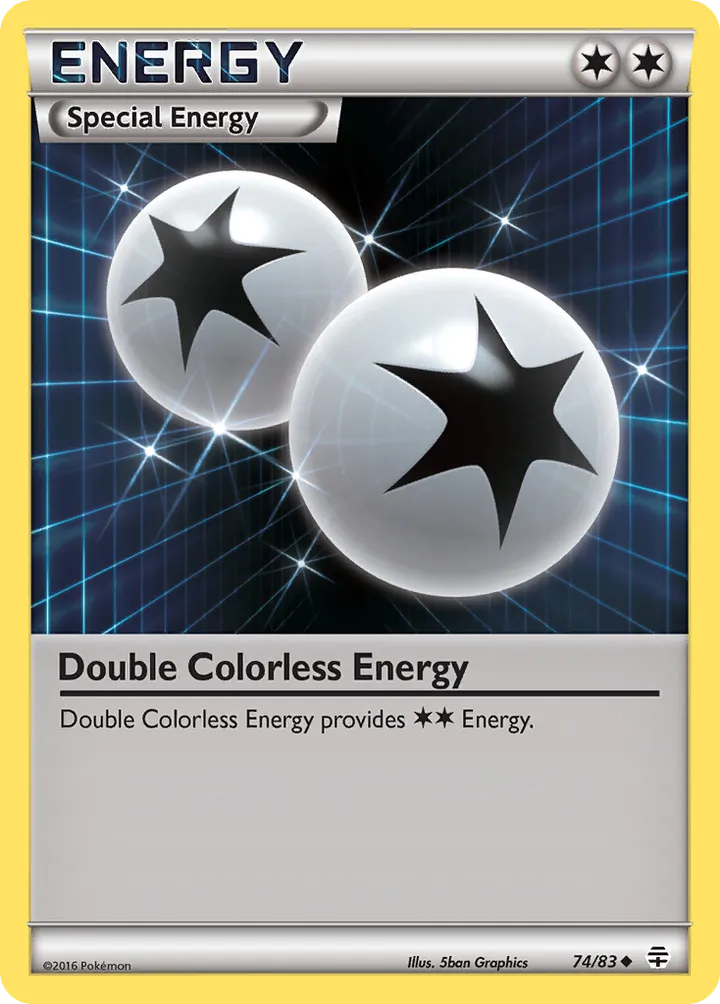 Generations 영어판 Double Colorless Energy 74 카드 앞면