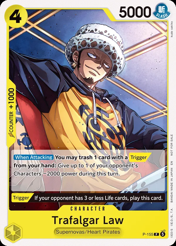 Promotion Cards 英語版 Trafalgar Law P-155 カード表面