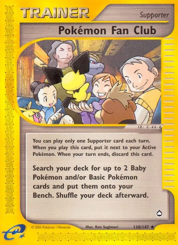 Aquapolis 英語版 Pokémon Fan Club 130 カード表面