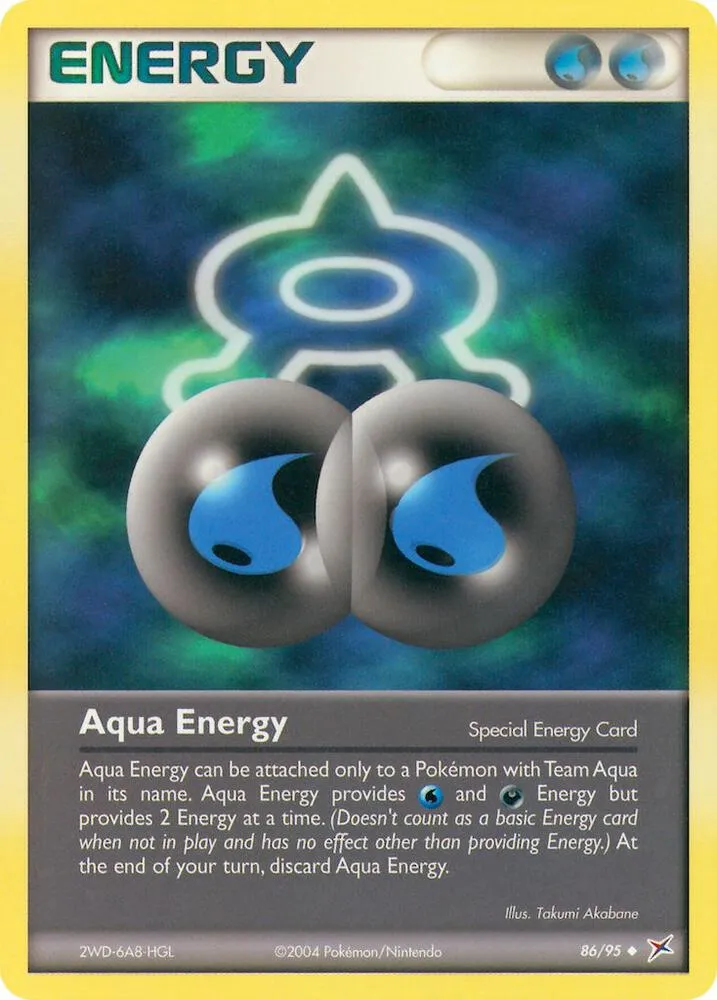 EX Team Magma vs Team Aqua 英語版 Aqua Energy 86 カード表面